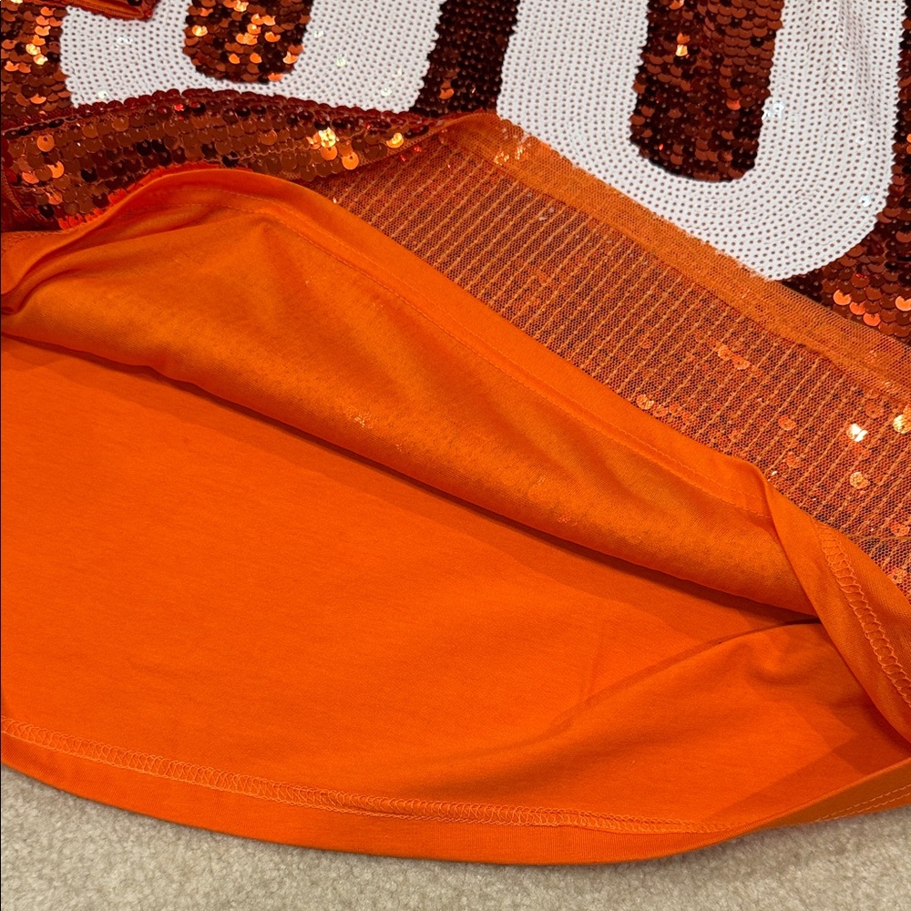Orange Sequin Dress - Picture 6 of 7
